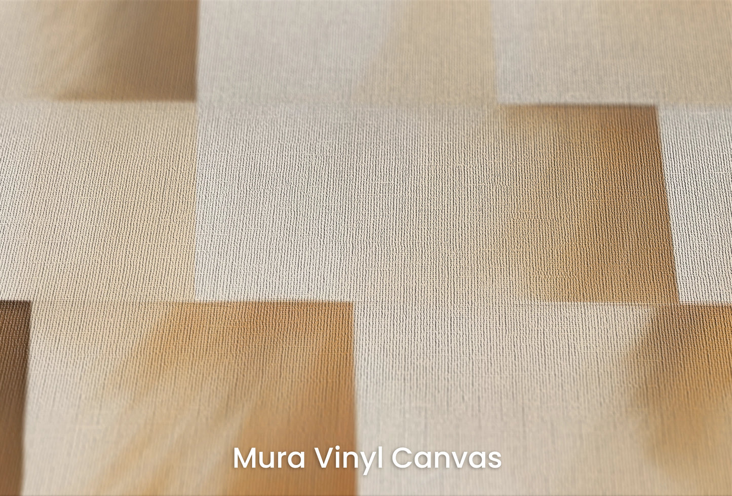 Zbliżenie na artystyczną fototapetę o nazwie Beige Bricks na podłożu Mura Vinyl Canvas - faktura naturalnego płótna.