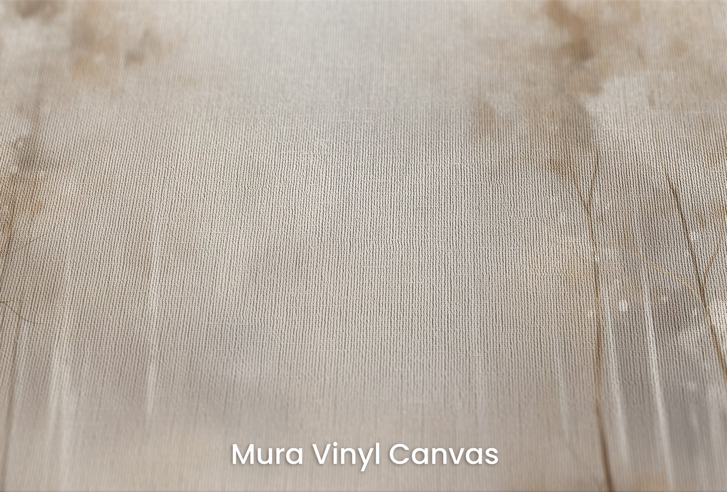 Zbliżenie na artystyczną fototapetę o nazwie SOFT WINTER GLOW MURAL na podłożu Mura Vinyl Canvas - faktura naturalnego płótna.