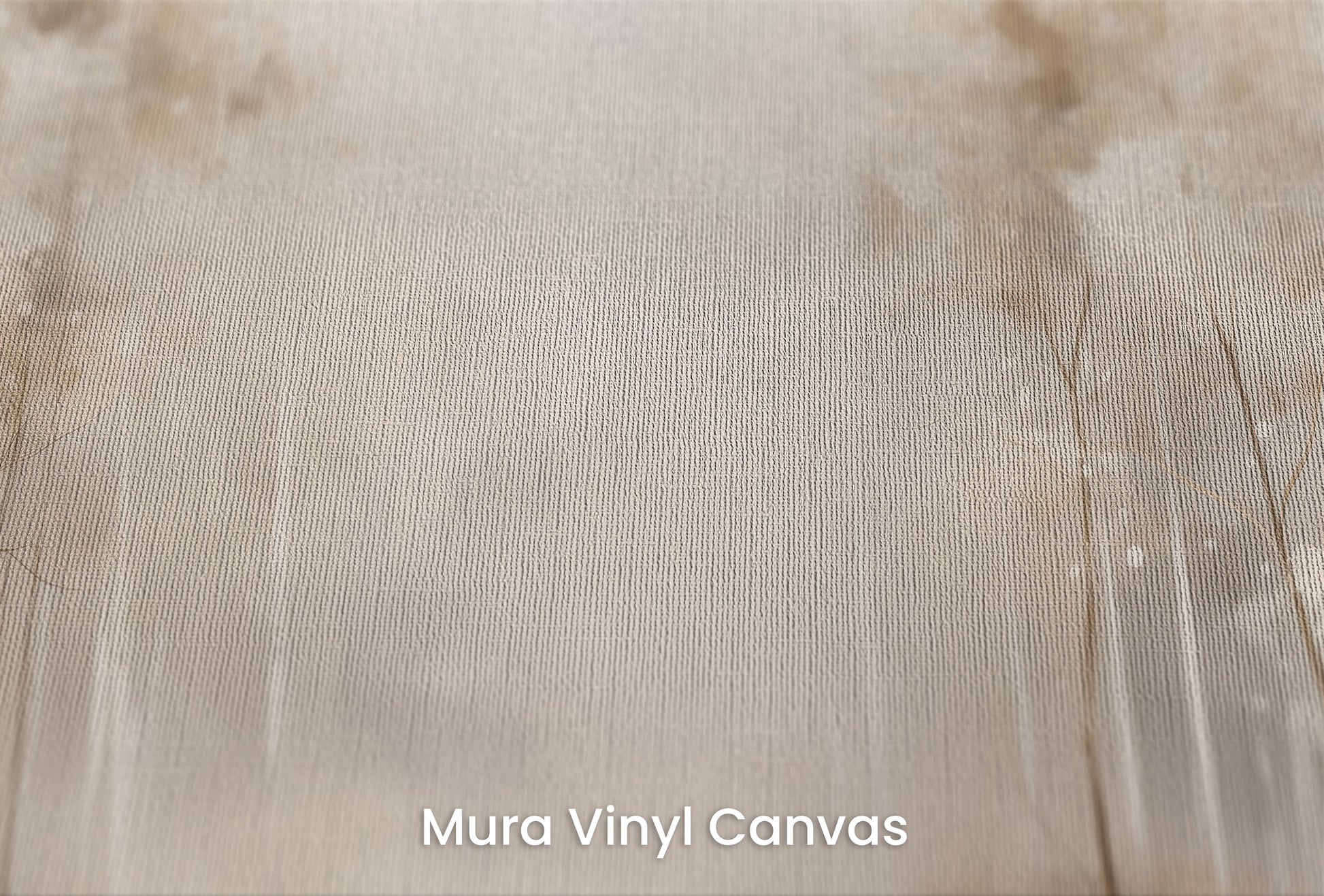 Zbliżenie na artystyczną fototapetę o nazwie SOFT WINTER GLOW MURAL na podłożu Mura Vinyl Canvas - faktura naturalnego płótna.