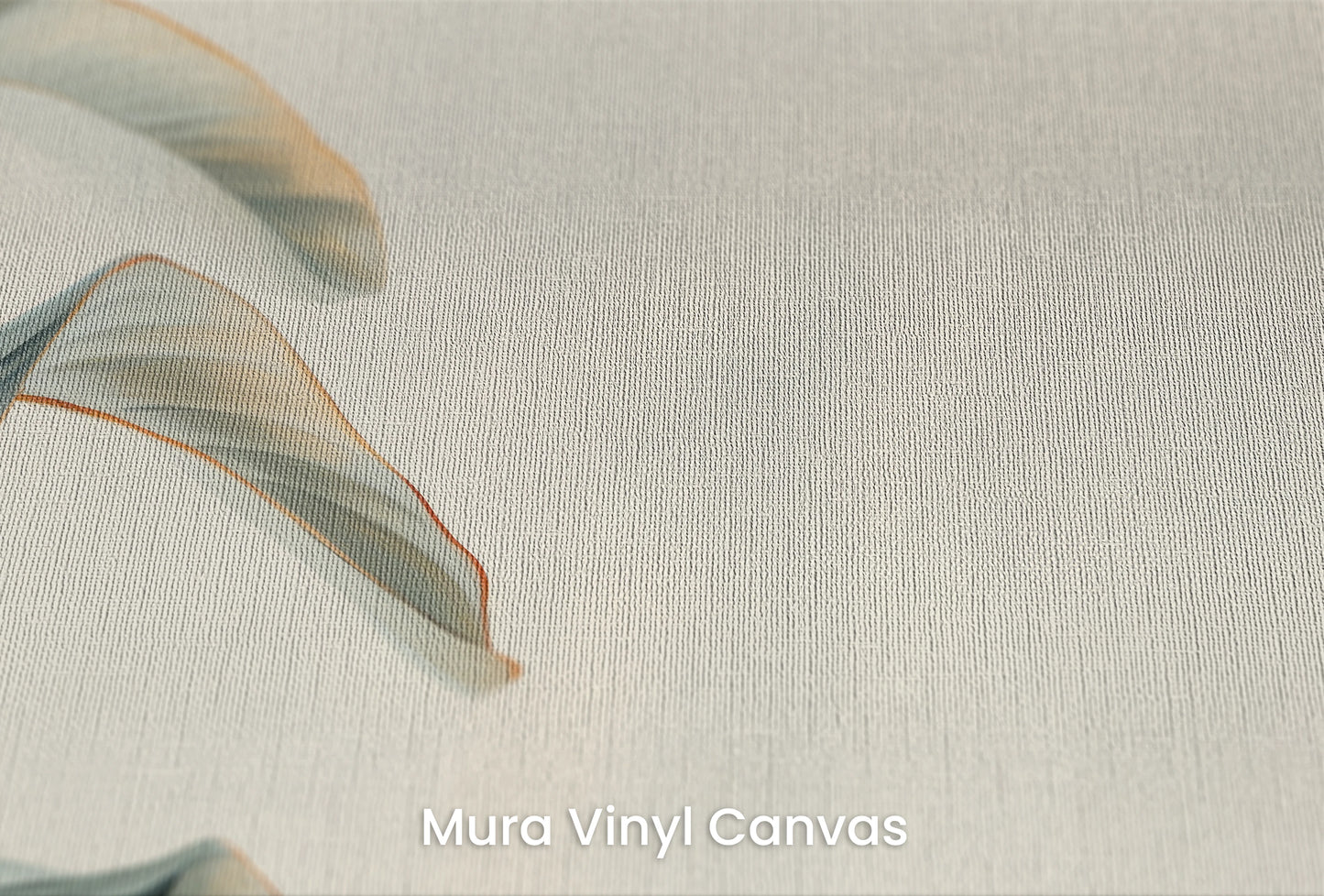 Zbliżenie na artystyczną fototapetę o nazwie Tropical Elegance na podłożu Mura Vinyl Canvas - faktura naturalnego płótna.