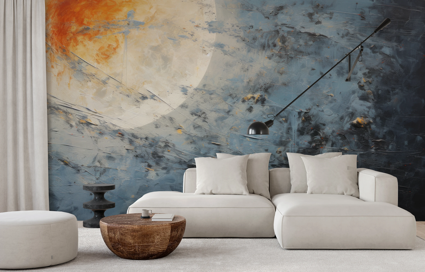 Fototapeta artystyczna o nazwie Solar Flare #3 pokazana w aranżacji wnętrza.