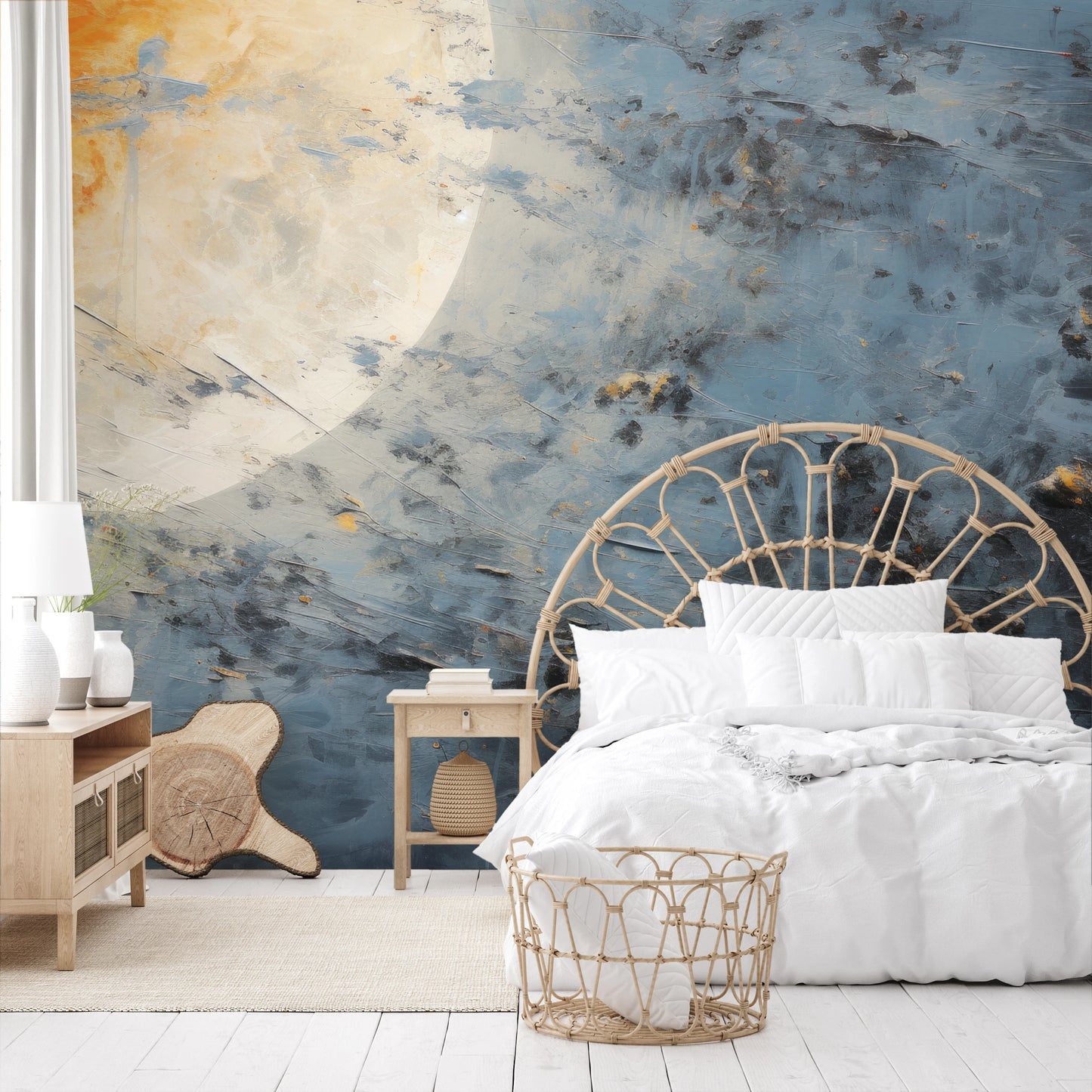 Fototapeta malowana o nazwie Solar Flare #3 pokazana w aranżacji wnętrza.