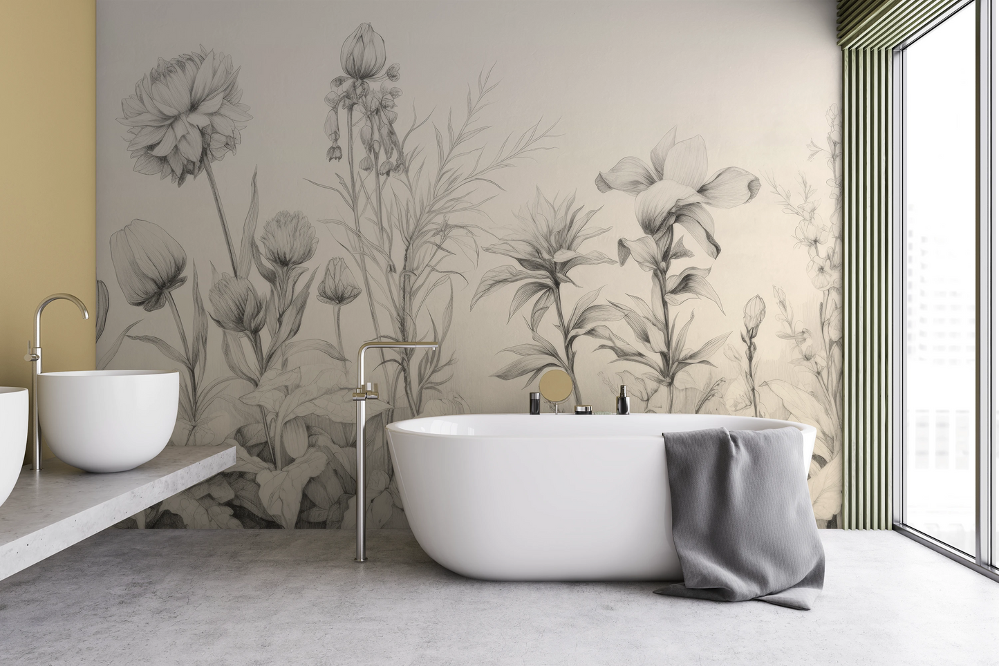 Fototapeta o nazwie Floral Tranquility użyta w aranzacji wnętrza.