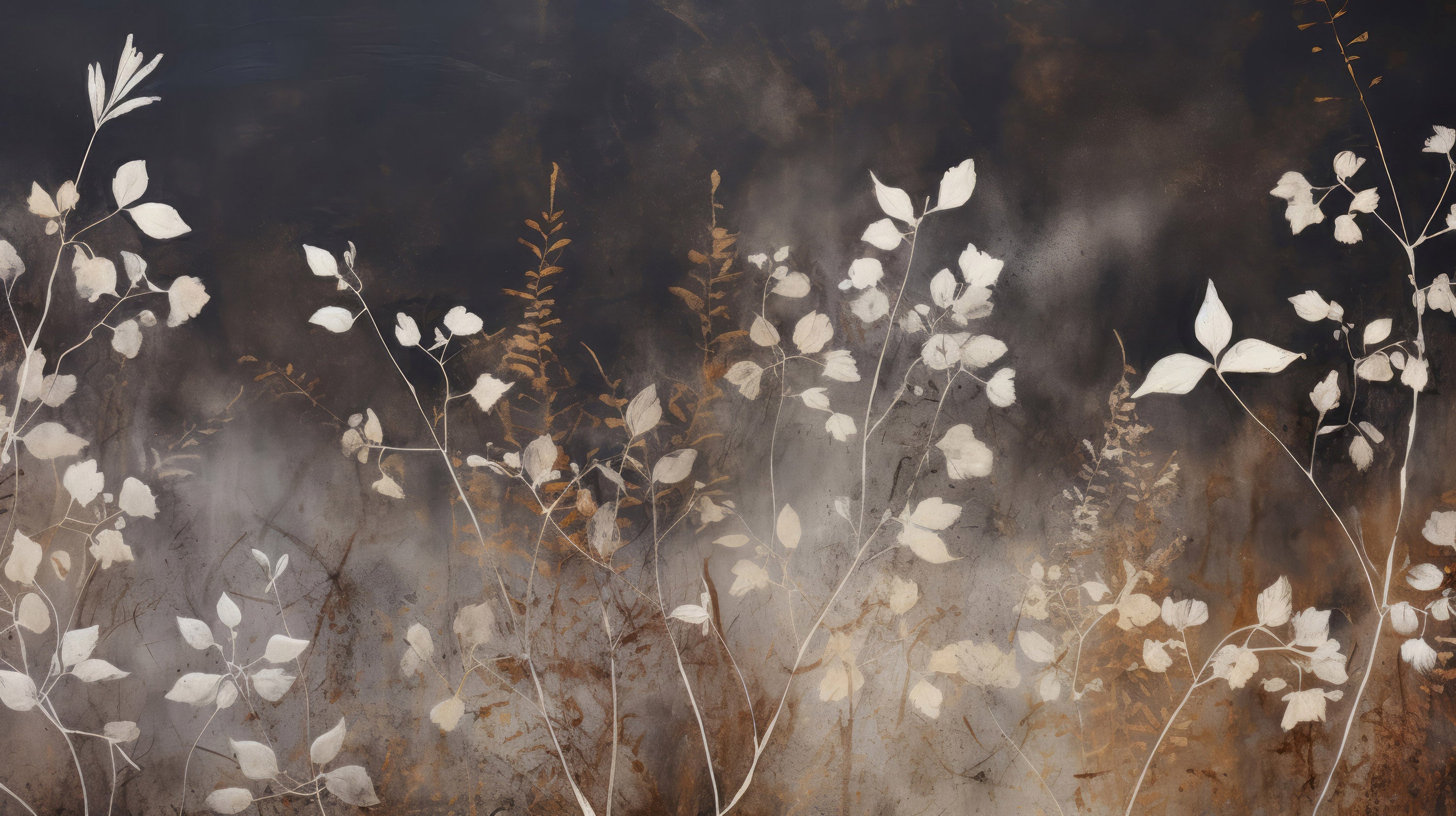 Podgląd wzoru: Prezentacja całego wzoru fototapety o nazwie Smokey Flora Elegance