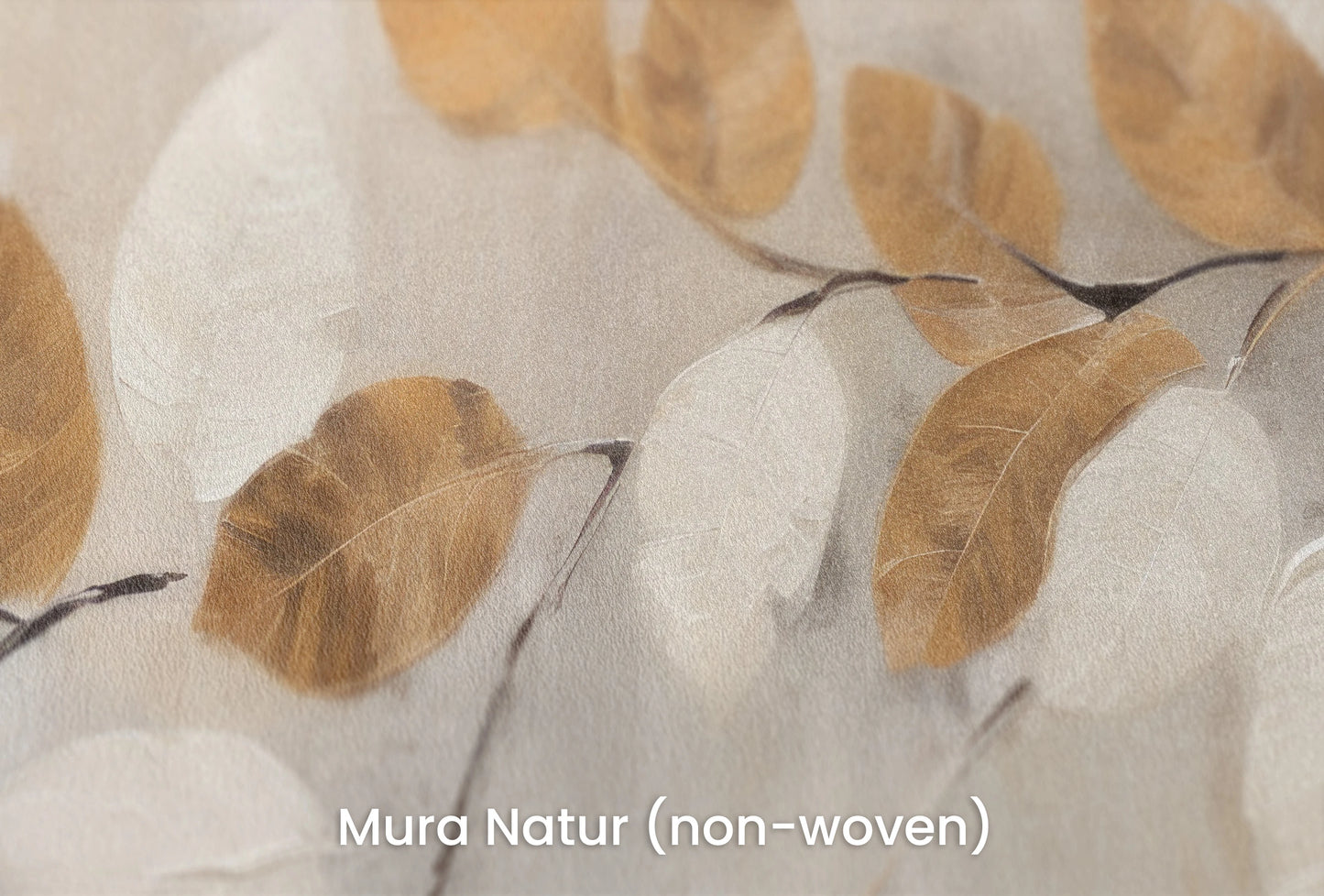 Zbliżenie na artystyczną fototapetę o nazwie Autumn Harmony na podłożu Mura Natur (non-woven) - naturalne i ekologiczne podłoże.