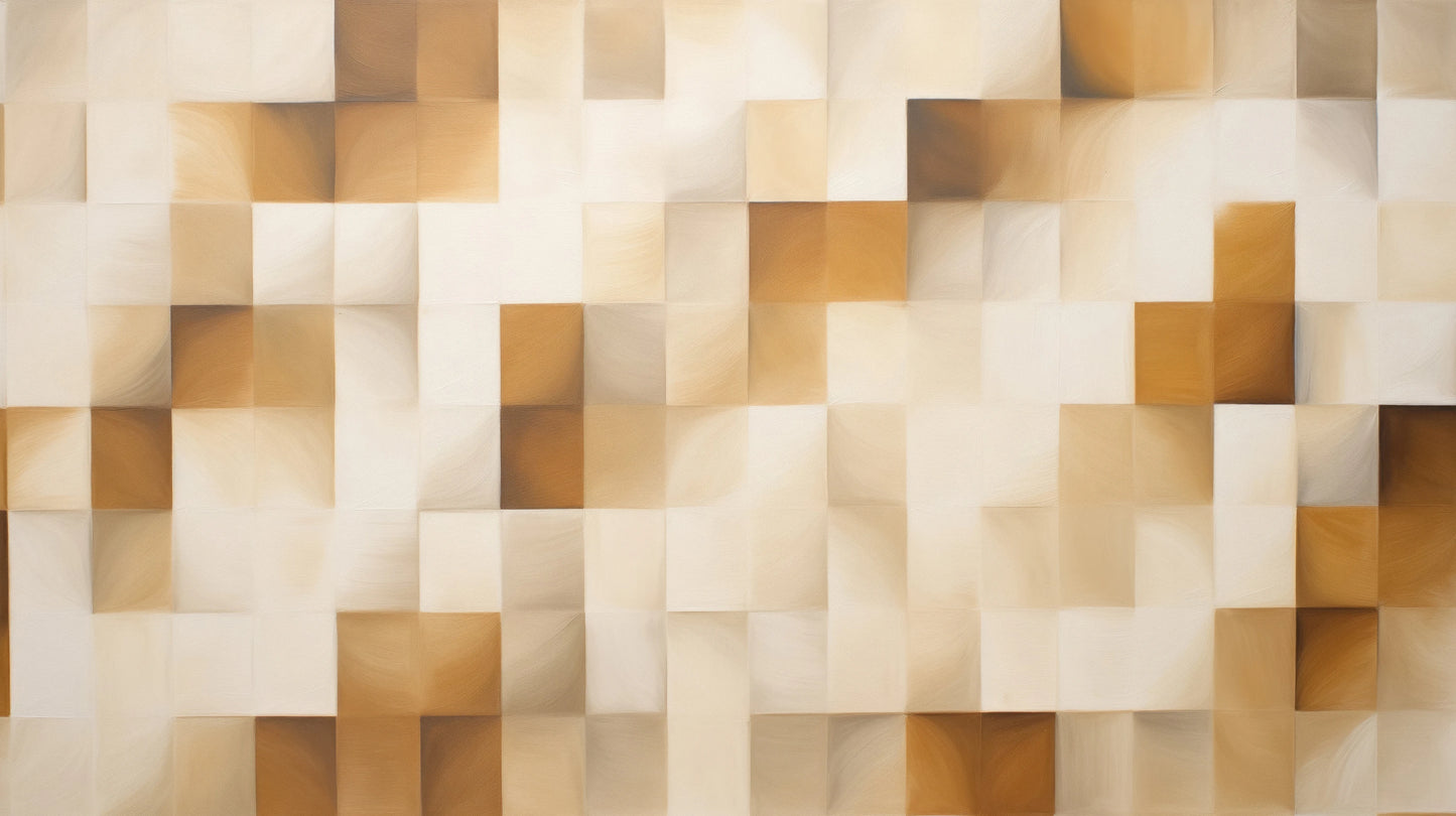 Prezentacja całego wzoru fototapety o nazwie Cubic Illusion