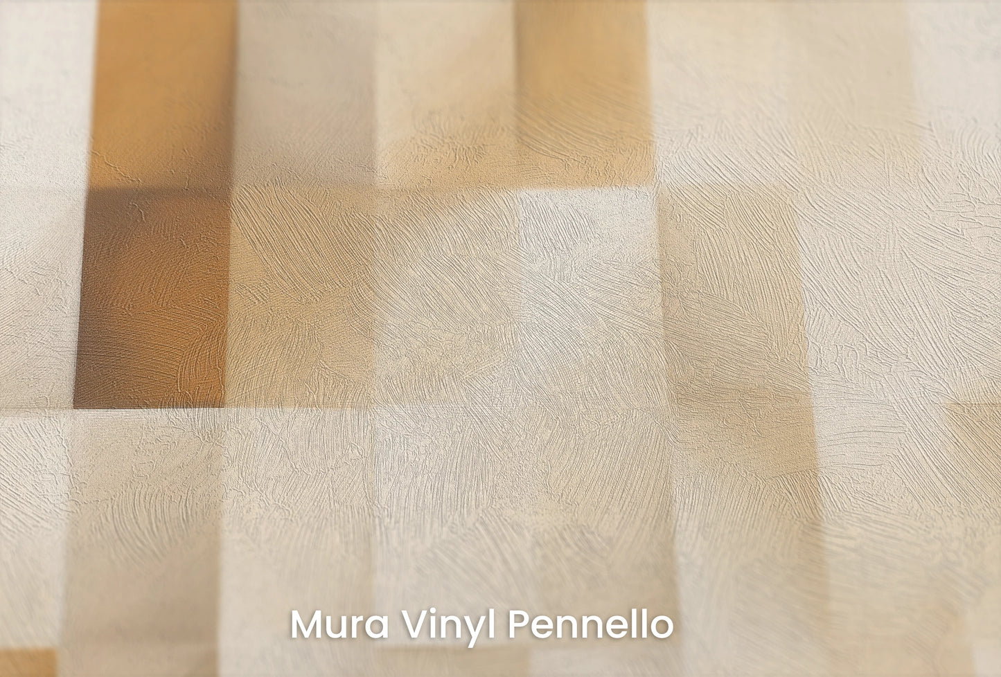 Zbliżenie na artystyczną fototapetę o nazwie Cubic Illusion na podłożu Mura Vinyl Pennello - faktura pociągnięć pędzla malarskiego.