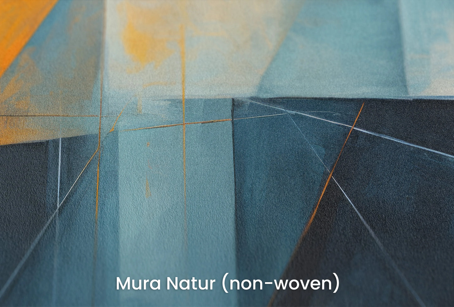 Zbliżenie na artystyczną fototapetę o nazwie Azure Dynamics na podłożu Mura Natur (non-woven) - naturalne i ekologiczne podłoże.