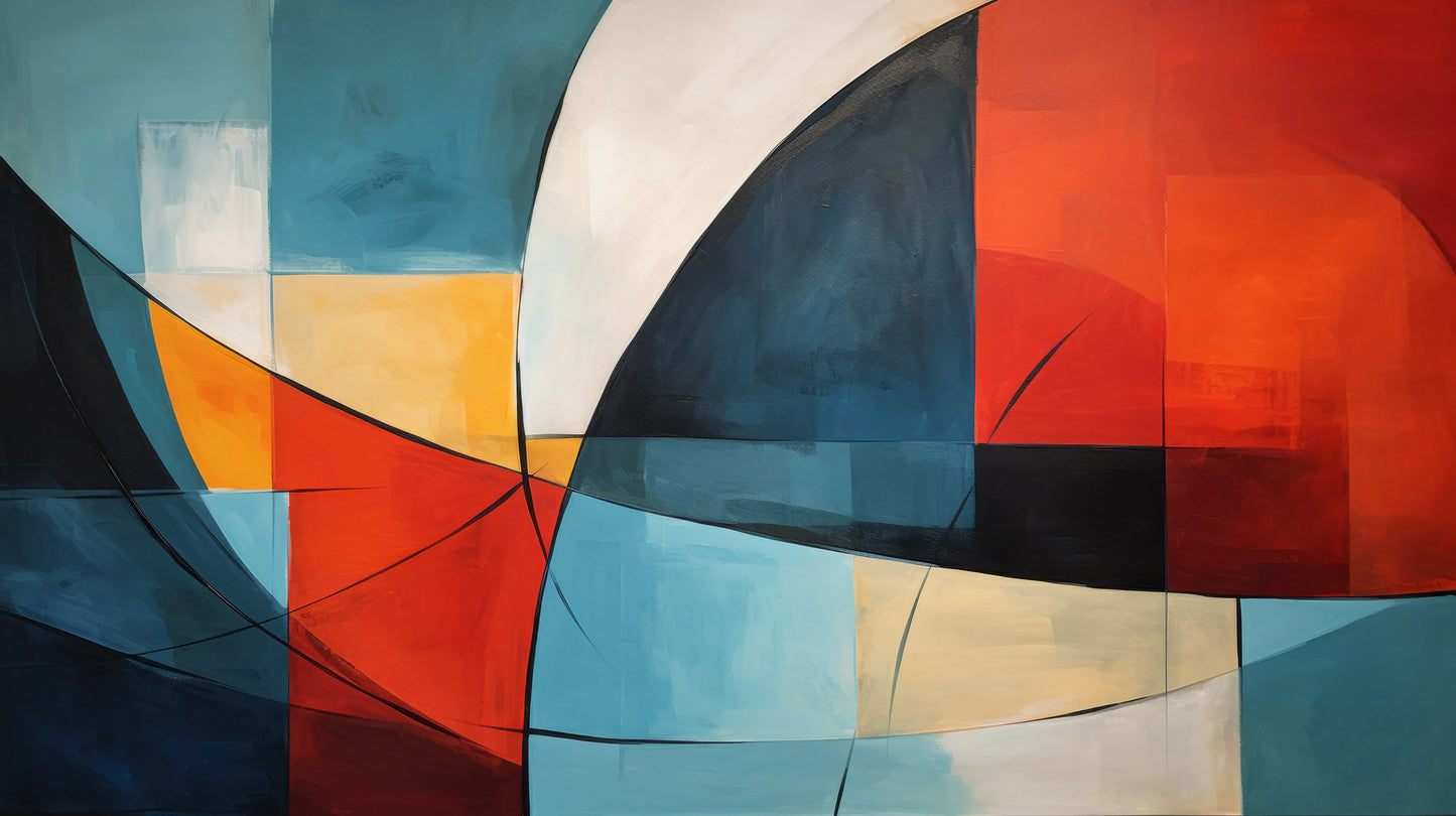 Prezentacja całego wzoru fototapety o nazwie Colorful Geometry