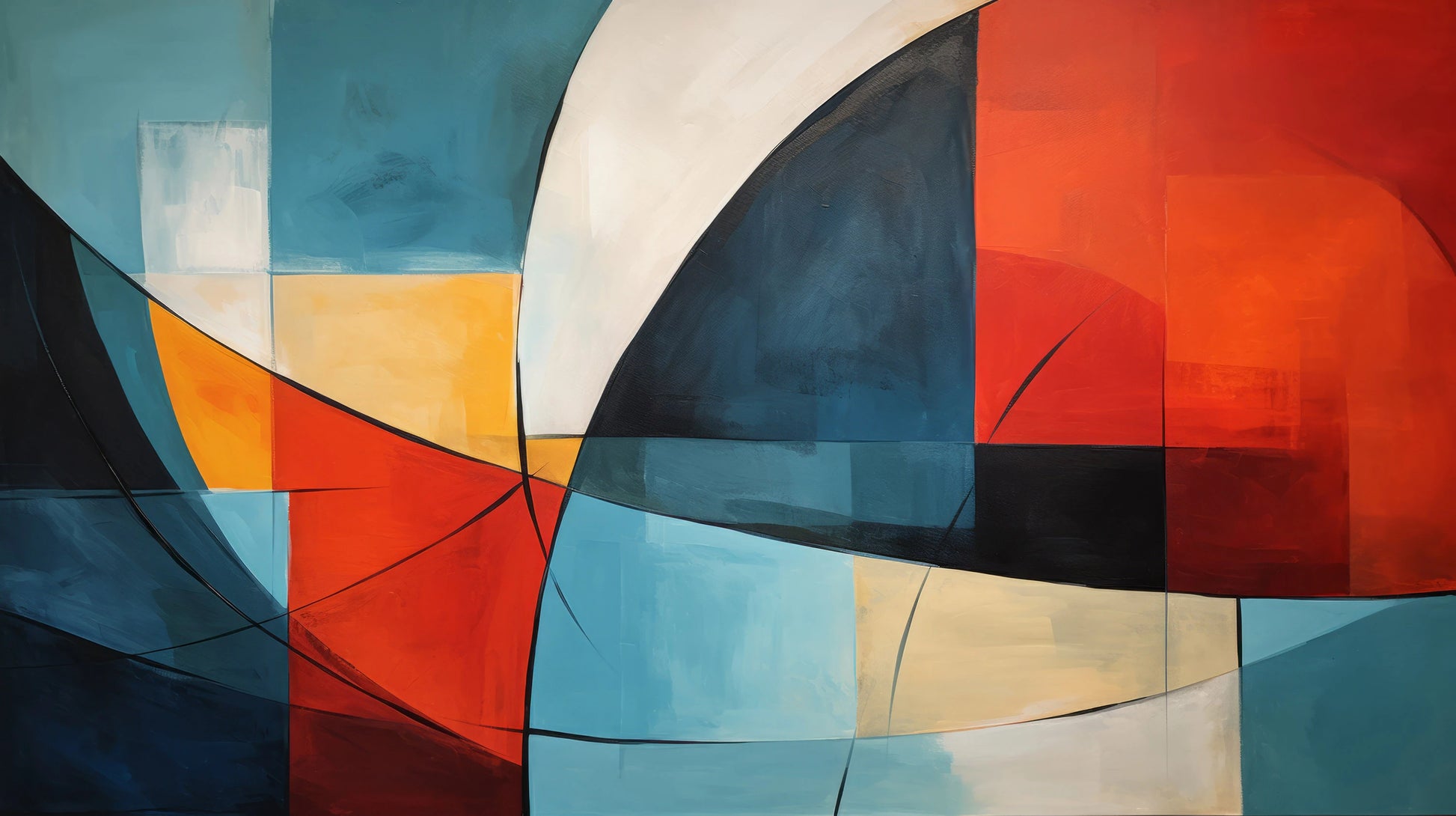 Prezentacja całego wzoru fototapety o nazwie Colorful Geometry