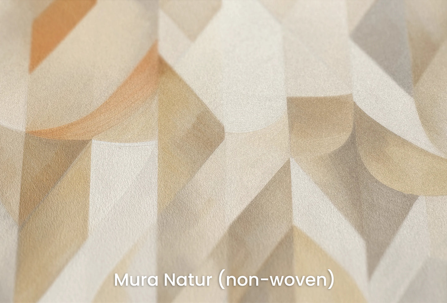 Zbliżenie na artystyczną fototapetę o nazwie Beige Swirl na podłożu Mura Natur (non-woven) - naturalne i ekologiczne podłoże.