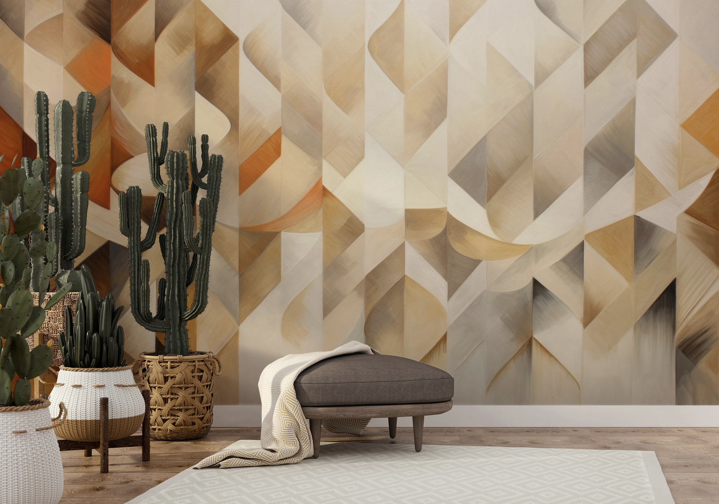 Fototapeta o nazwie Beige Swirl użyta w aranzacji wnętrza.