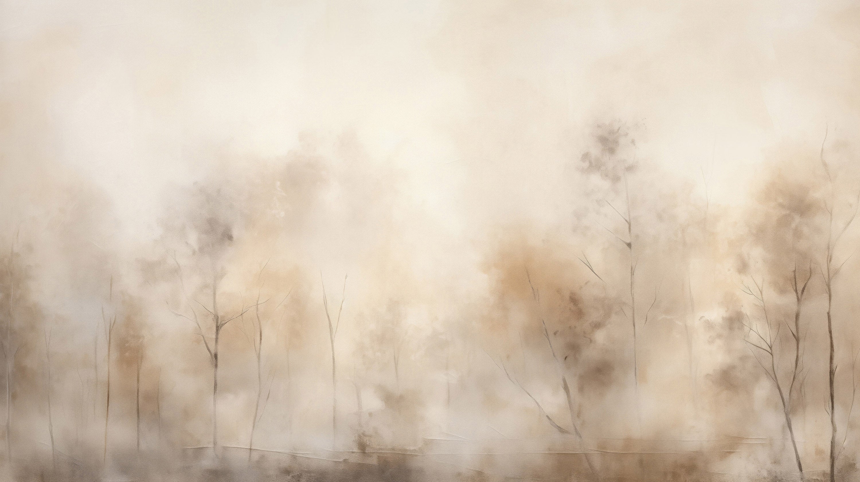 Podgląd wzoru: Prezentacja całego wzoru fototapety o nazwie AMBER FOG FOREST MURAL