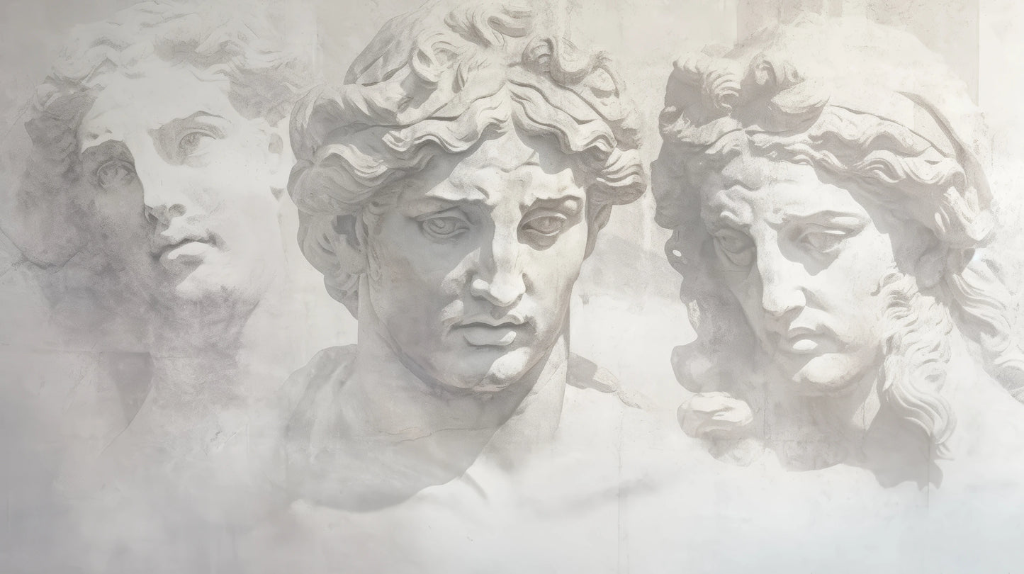 Prezentacja całego wzoru fototapety o nazwie Greek Tragedy