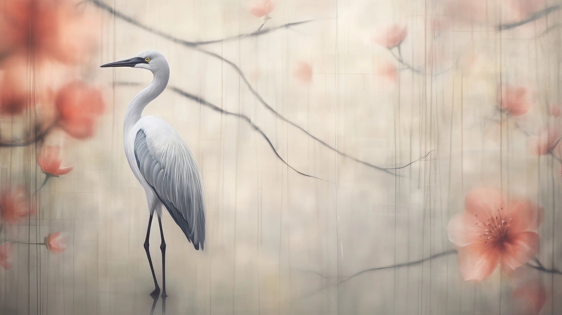 Prezentacja całego wzoru fototapety o nazwie Heron's Realm