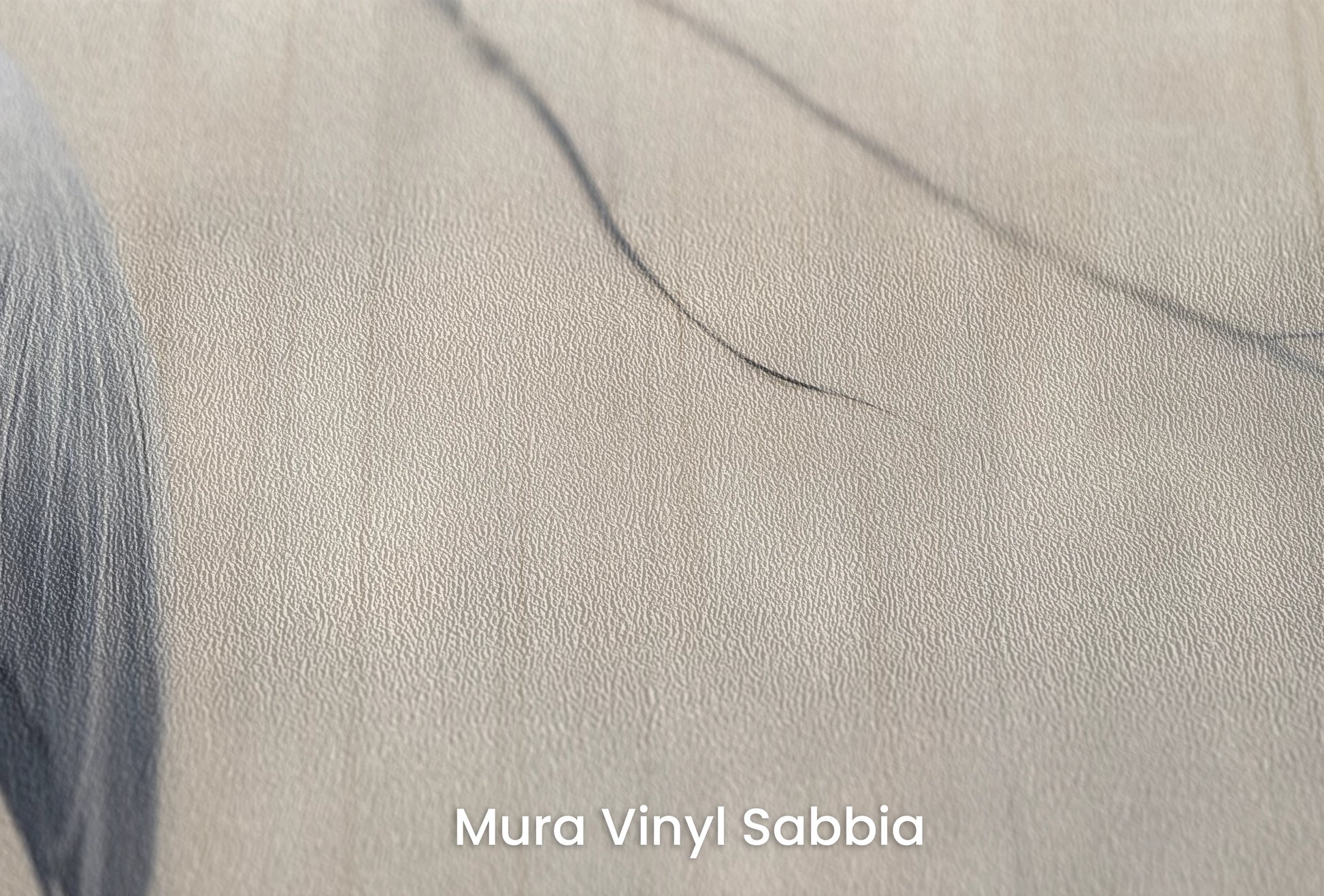 Zbliżenie na artystyczną fototapetę o nazwie Heron's Realm na podłożu Mura Vinyl Sabbia struktura grubego ziarna piasku.