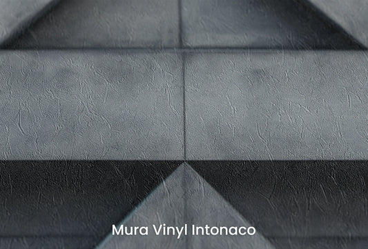 Zbliżenie na artystyczną fototapetę o nazwie Apex Elevation na podłożu Mura Vinyl Intonaco - struktura tartego tynku.