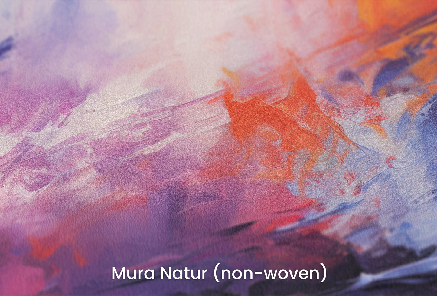 Zbliżenie na artystyczną fototapetę o nazwie Vivid Dreamscape na podłożu Mura Natur (non-woven) - naturalne i ekologiczne podłoże.