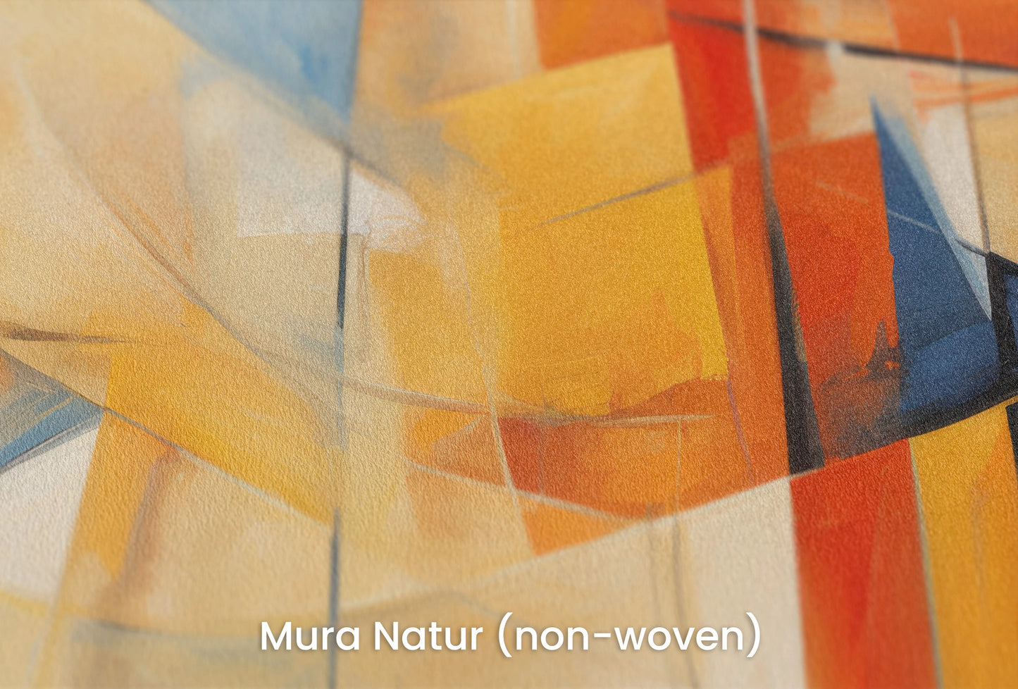 Zbliżenie na artystyczną fototapetę o nazwie Serene Geometry na podłożu Mura Natur (non-woven) - naturalne i ekologiczne podłoże.