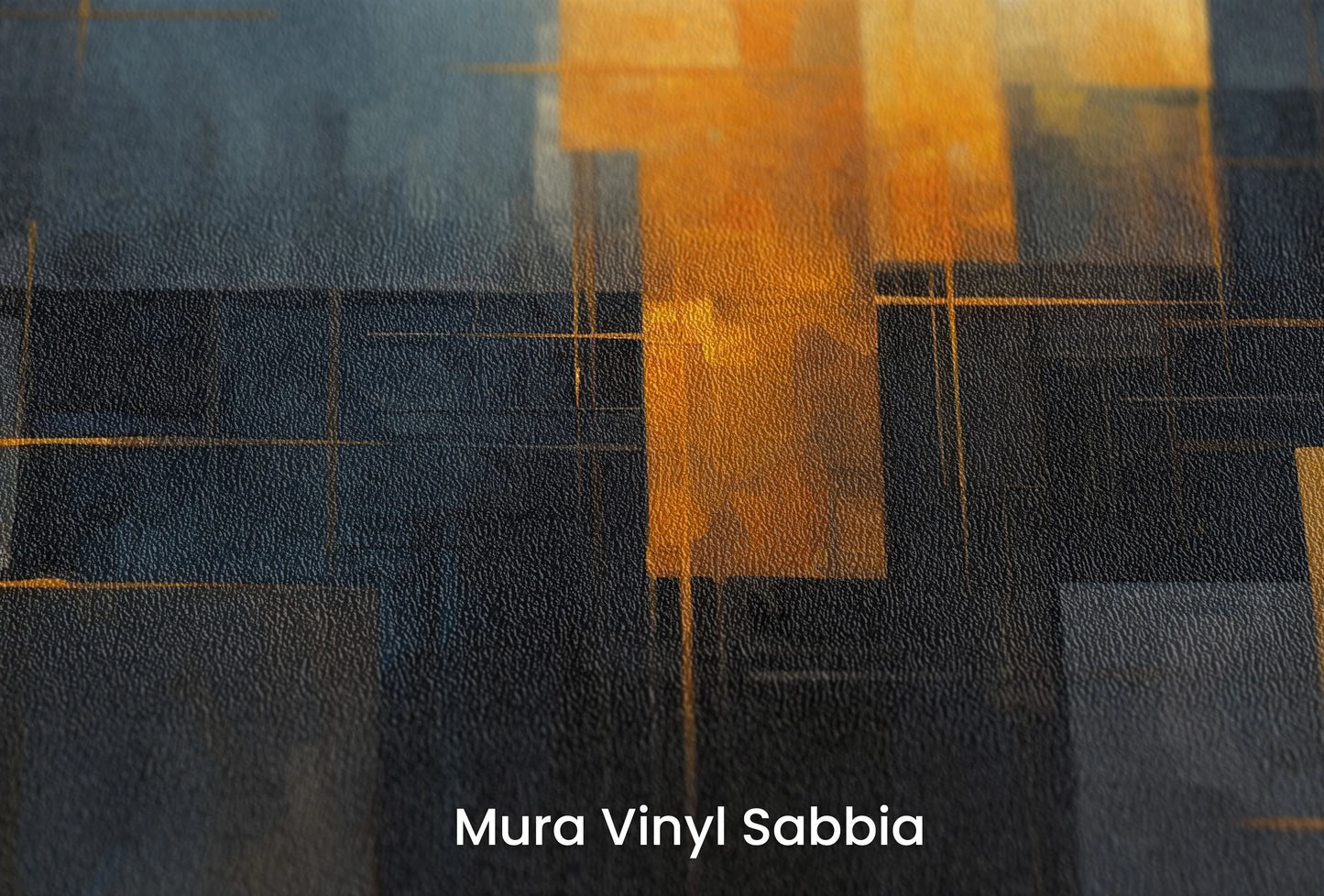 Zbliżenie na artystyczną fototapetę o nazwie Midnight Intersection na podłożu Mura Vinyl Sabbia struktura grubego ziarna piasku.