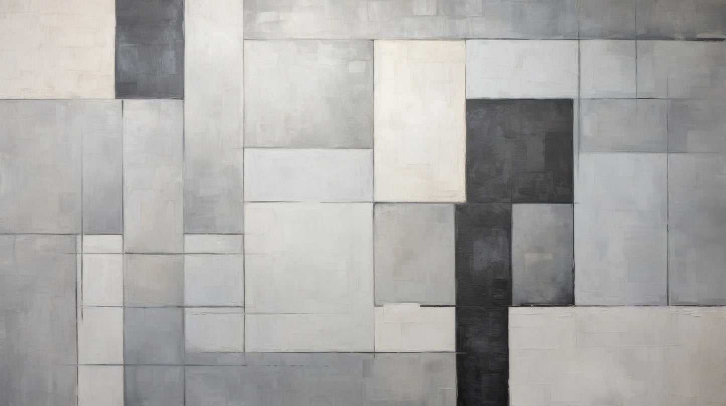 Prezentacja całego wzoru fototapety o nazwie Concrete Patchwork