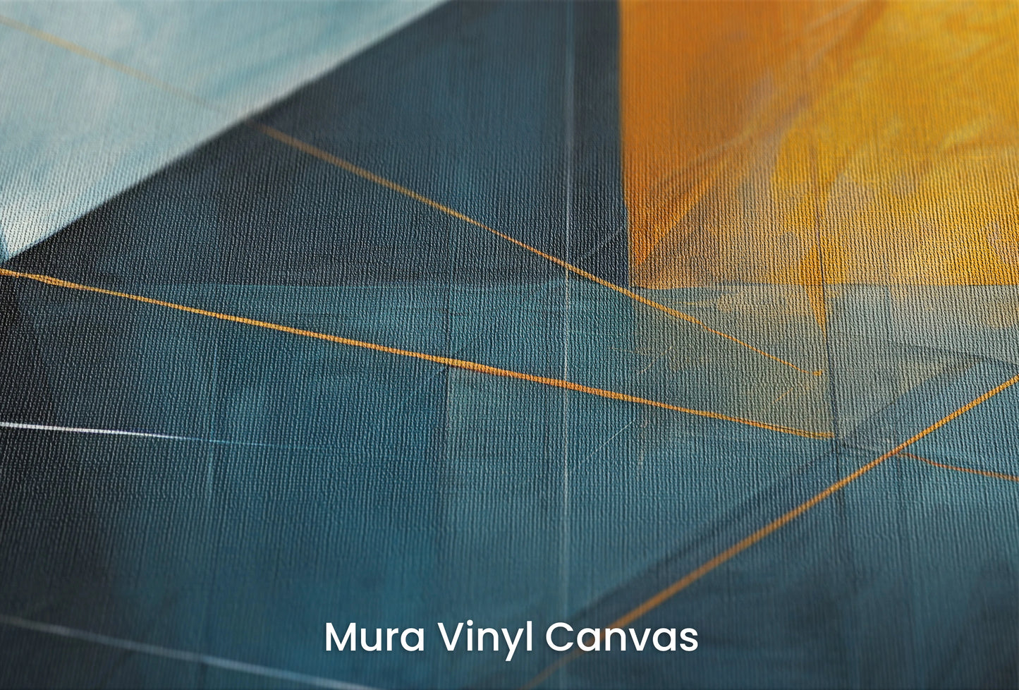 Zbliżenie na artystyczną fototapetę o nazwie Golden Ratio na podłożu Mura Vinyl Canvas - faktura naturalnego płótna.