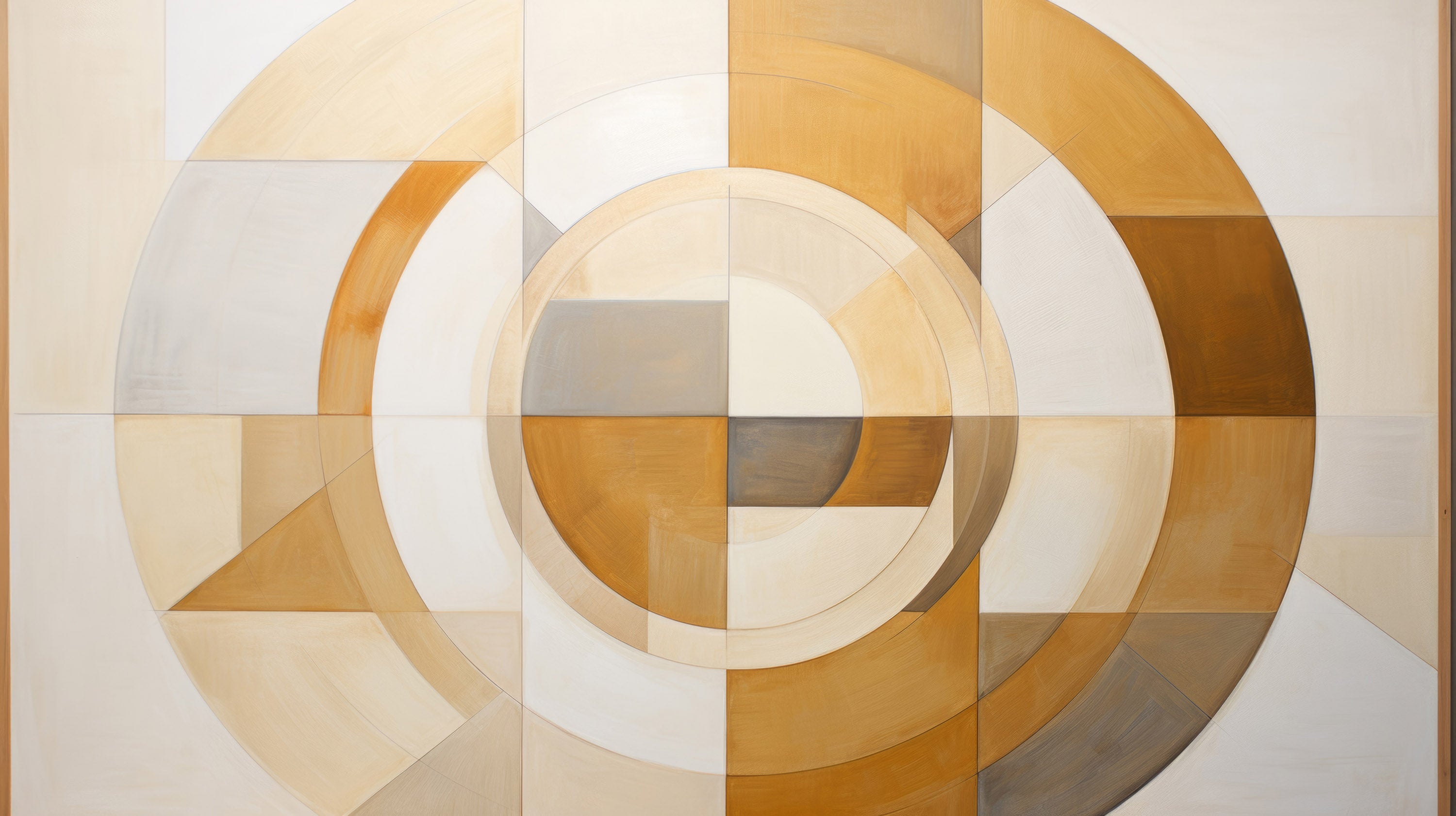 Mustervorschau: Prezentacja całego wzoru fototapety o nazwie ORBITAL BEIGE BALANCE