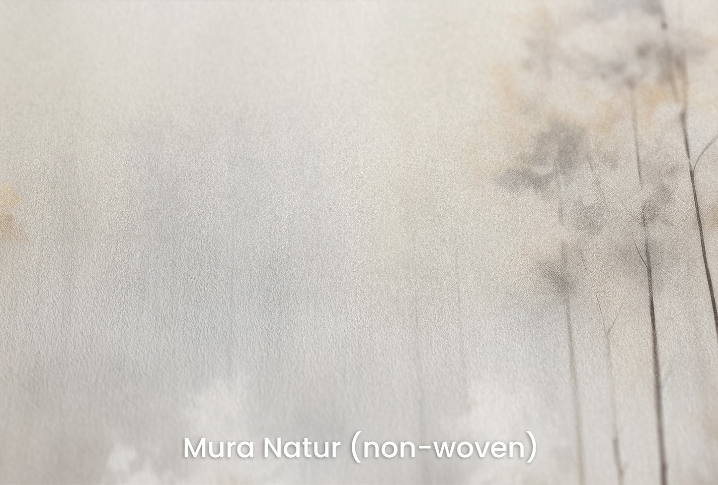 Zbliżenie na artystyczną fototapetę o nazwie MISTY MORNING MEADOW MURAL na podłożu Mura Natur (non-woven) - naturalne i ekologiczne podłoże.