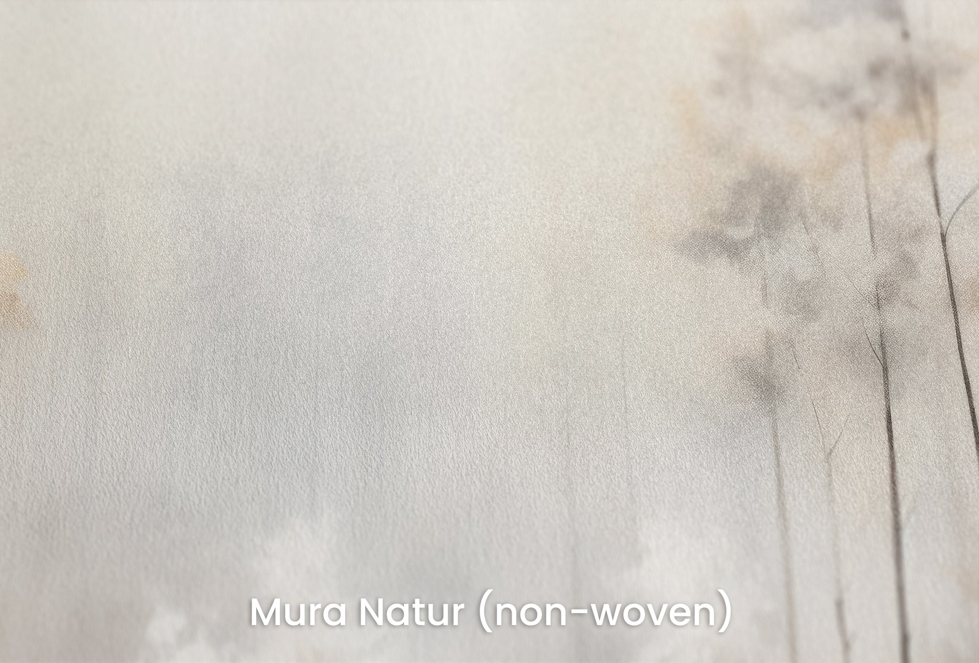 Zbliżenie na artystyczną fototapetę o nazwie MISTY MORNING MEADOW MURAL na podłożu Mura Natur (non-woven) - naturalne i ekologiczne podłoże.