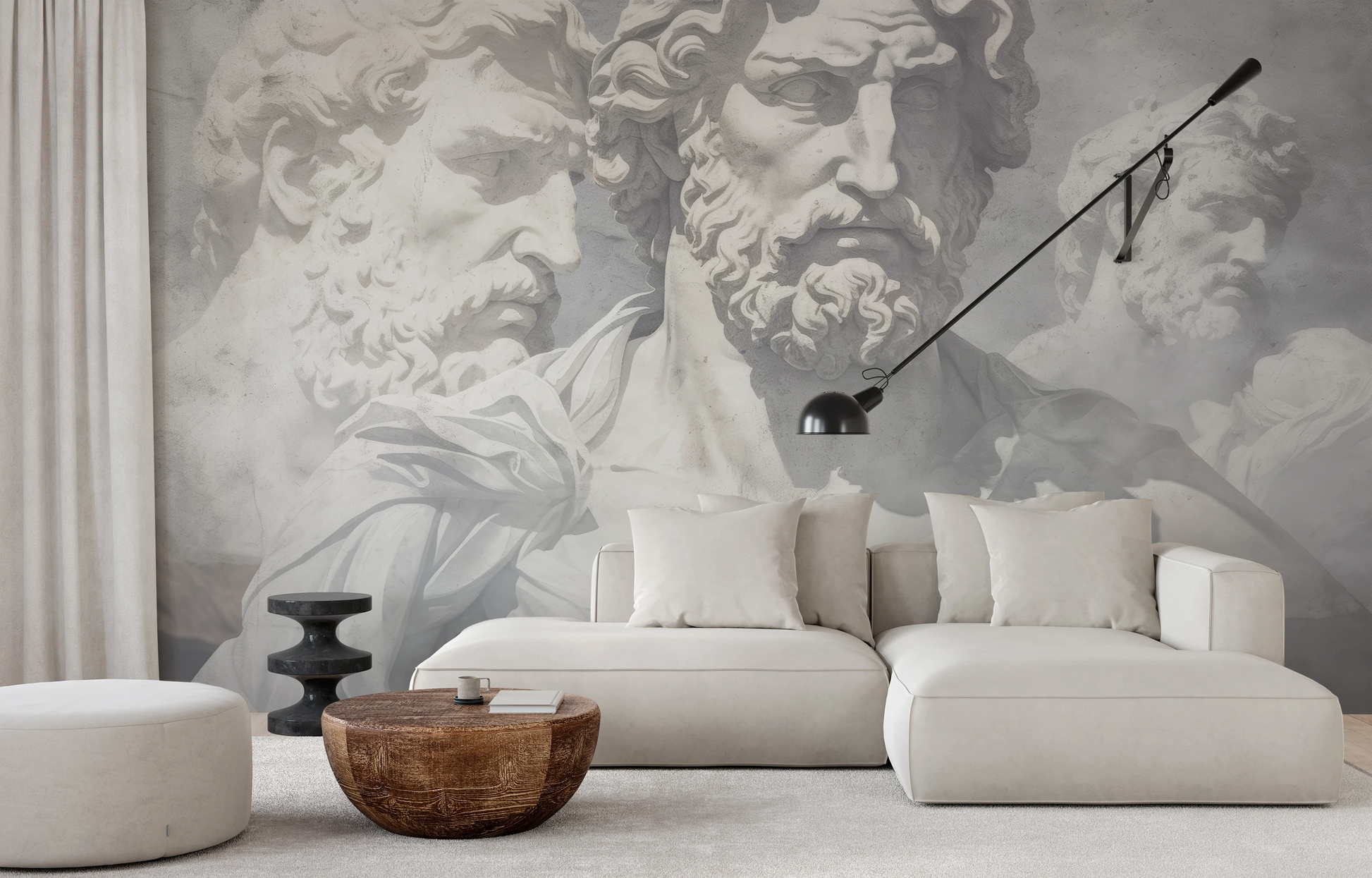 Wzór fototapety o nazwie Eternal Contemplation pokazanej w kontekście pomieszczenia.