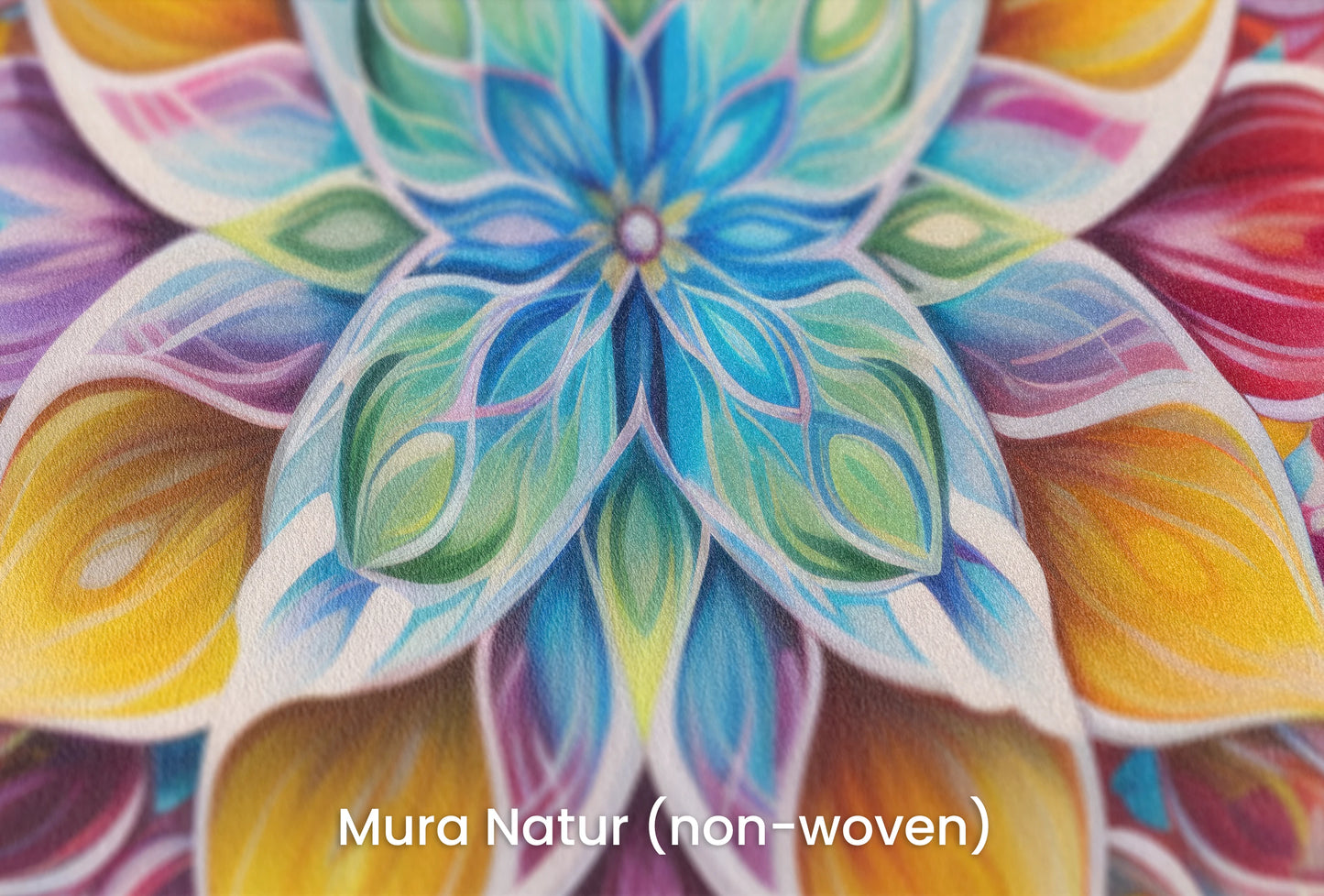 Zbliżenie na artystyczną fototapetę o nazwie Celestial Flame na podłożu Mura Natur (non-woven) - naturalne i ekologiczne podłoże.