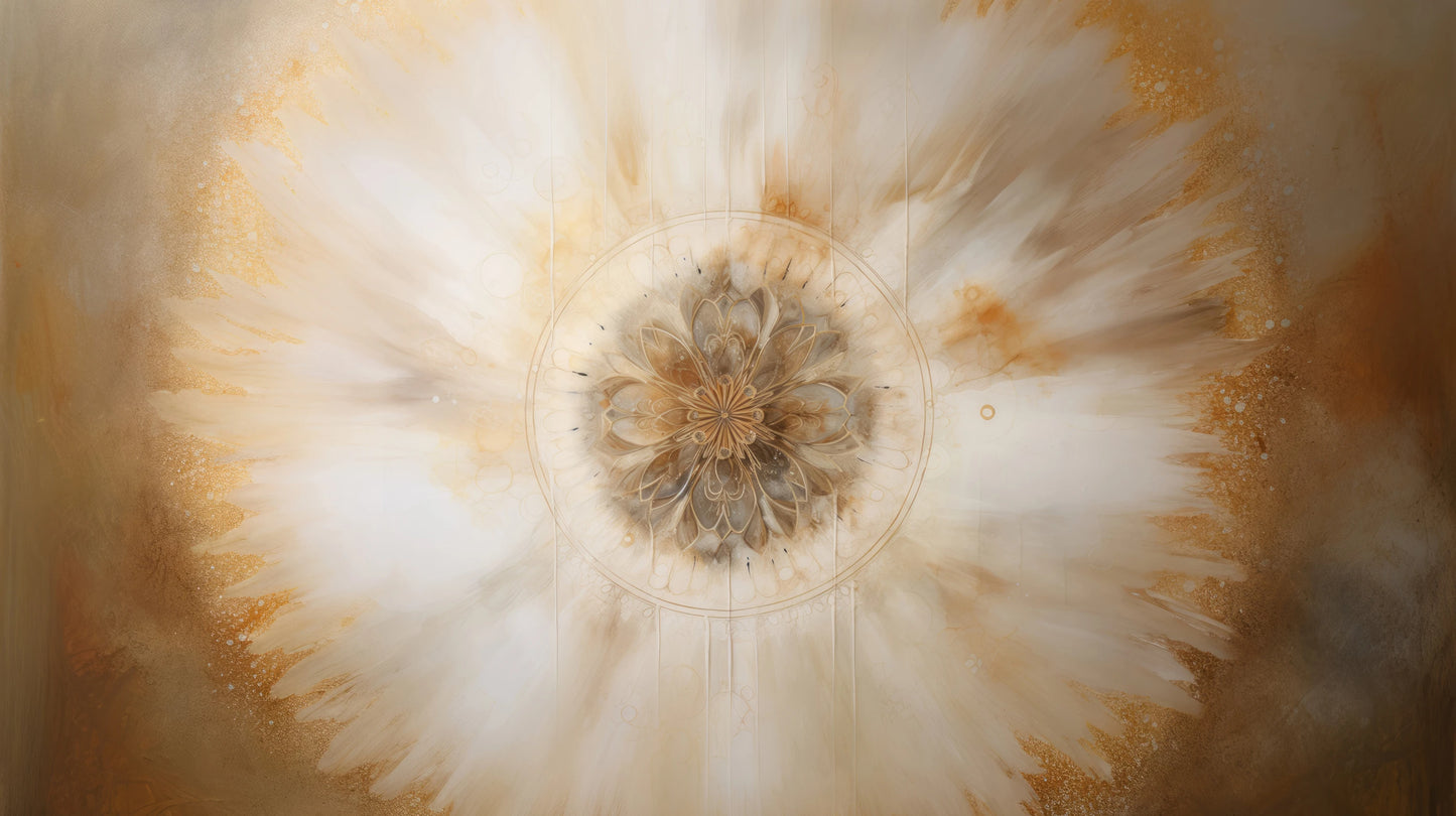Prezentacja całego wzoru fototapety o nazwie Solar Flare Mandala