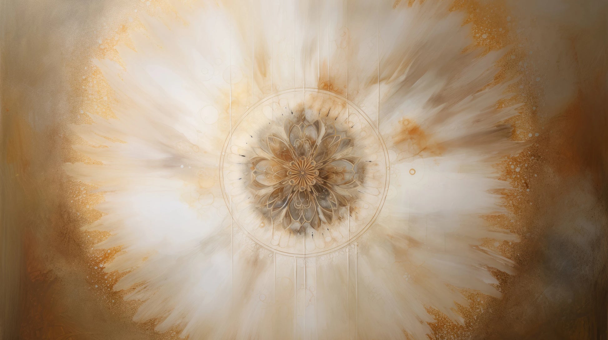Prezentacja całego wzoru fototapety o nazwie Solar Flare Mandala