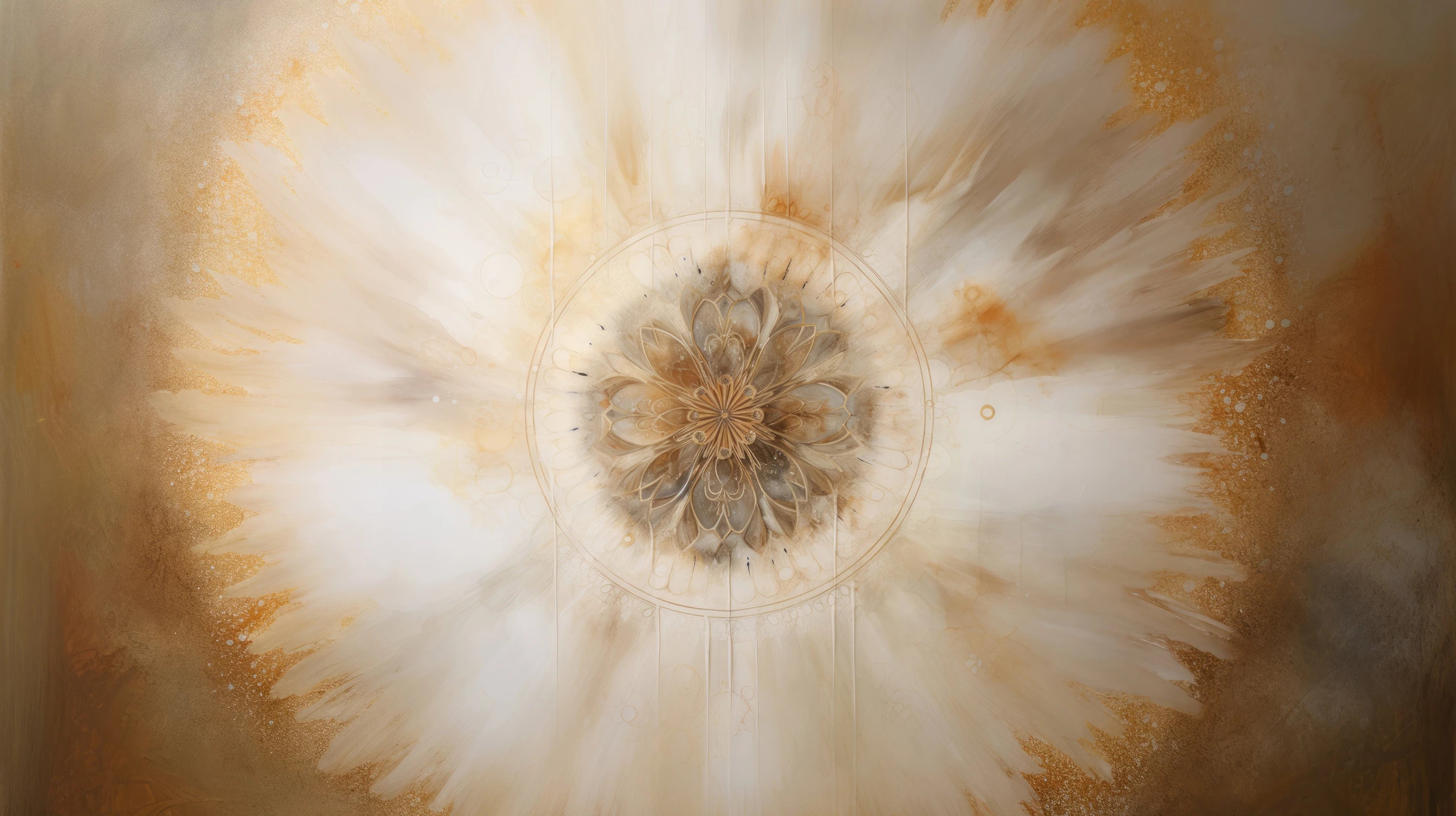Podgląd wzoru: Prezentacja całego wzoru fototapety o nazwie Solar Flare Mandala