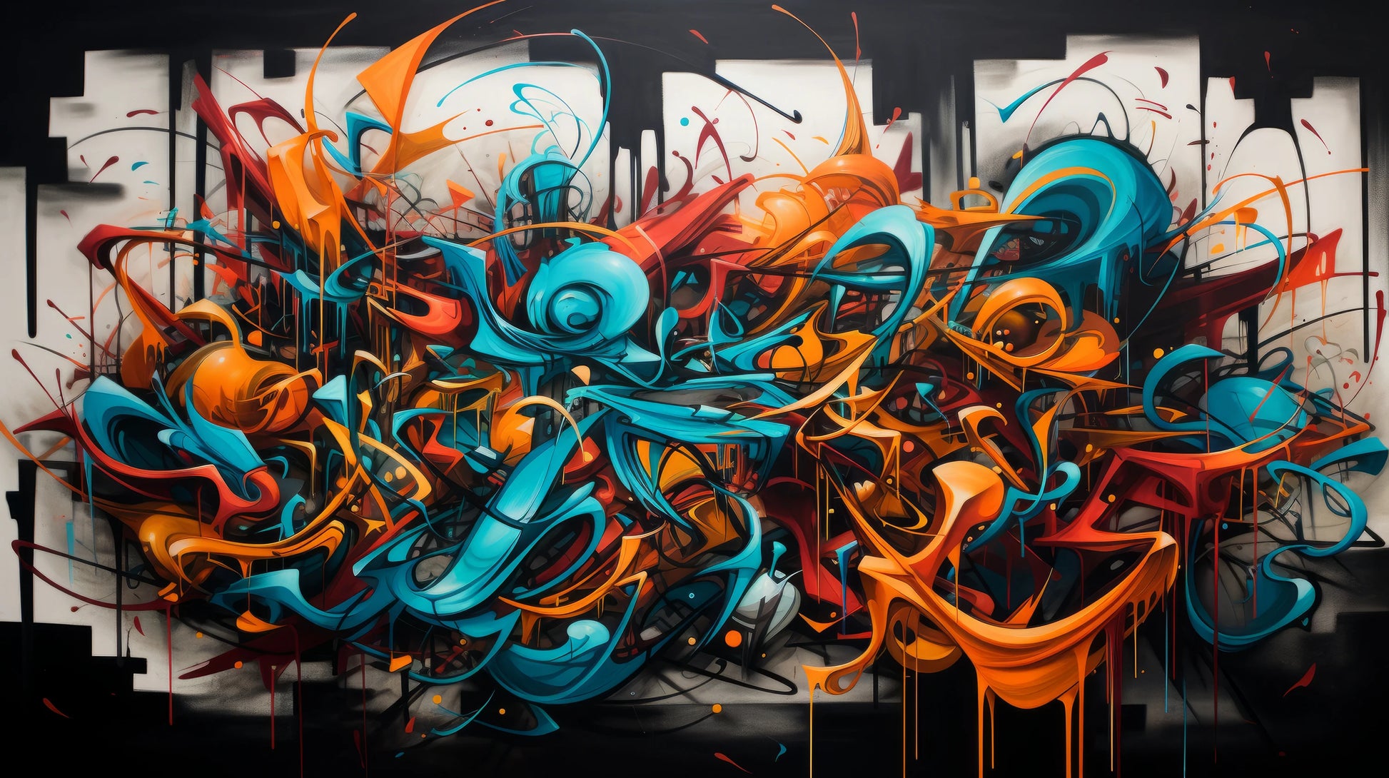 Prezentacja całego wzoru fototapety o nazwie Abstract Turmoil