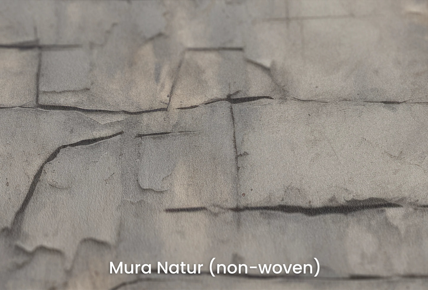 Zbliżenie na artystyczną fototapetę o nazwie Concrete Fractures na podłożu Mura Natur (non-woven) - naturalne i ekologiczne podłoże.