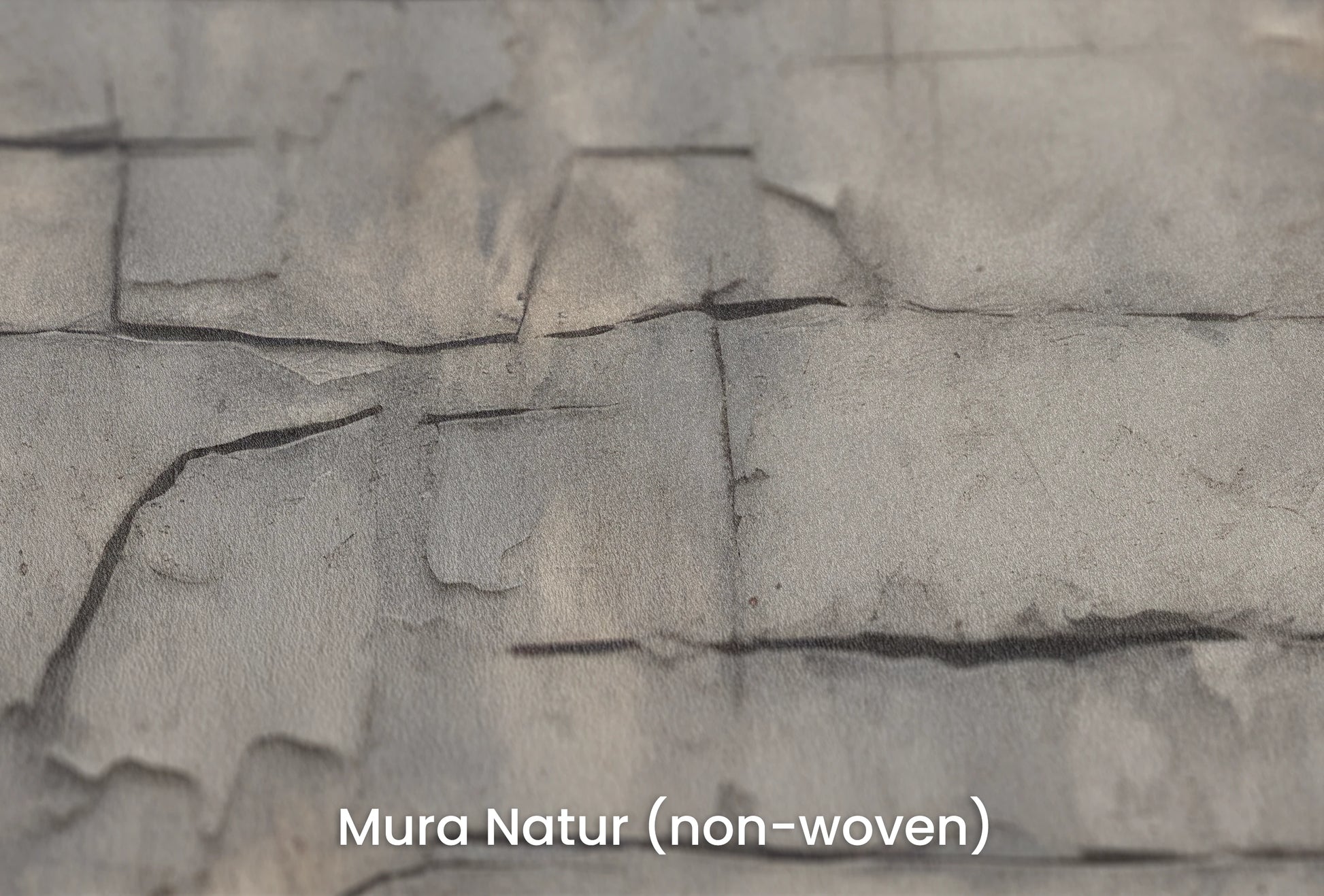 Zbliżenie na artystyczną fototapetę o nazwie Concrete Fractures na podłożu Mura Natur (non-woven) - naturalne i ekologiczne podłoże.