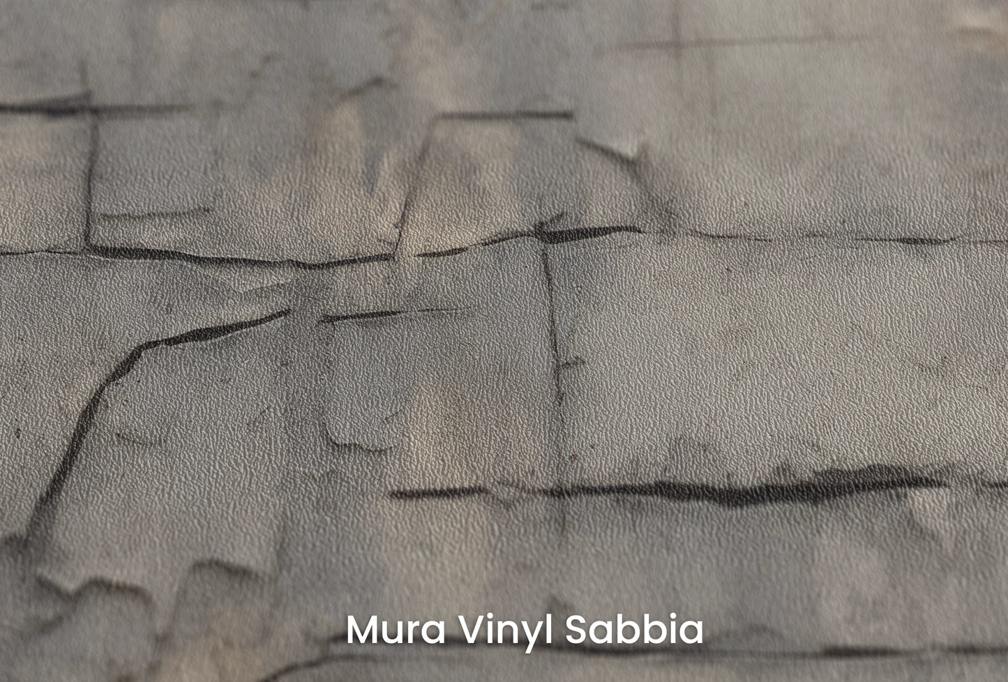 Zbliżenie na artystyczną fototapetę o nazwie Concrete Fractures na podłożu Mura Vinyl Sabbia struktura grubego ziarna piasku.
