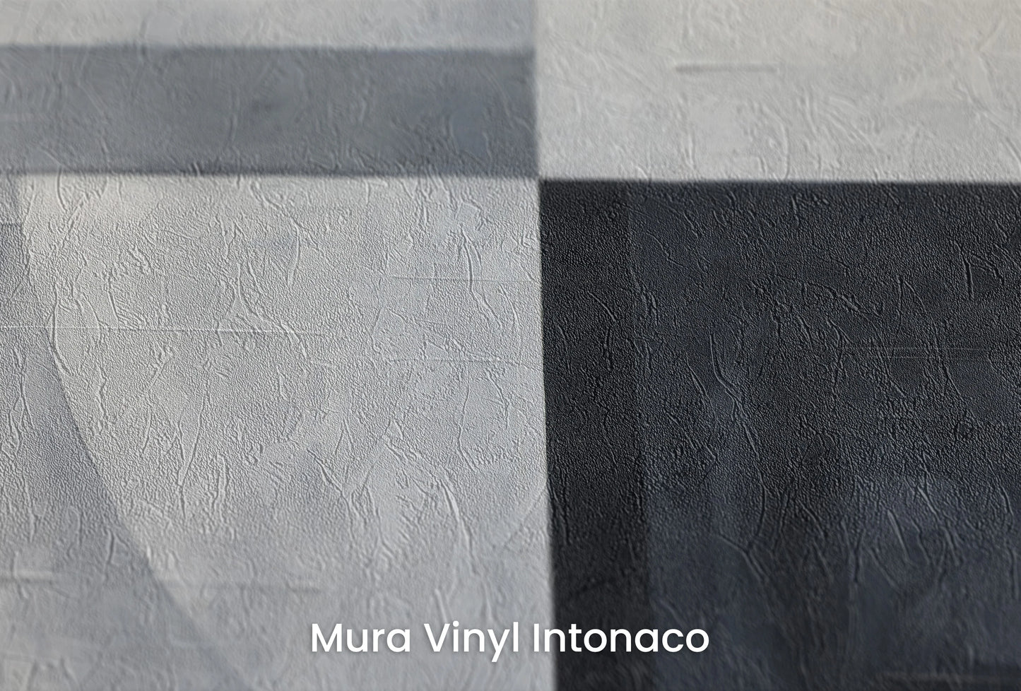 Zbliżenie na artystyczną fototapetę o nazwie Lunar Contrast na podłożu Mura Vinyl Intonaco - struktura tartego tynku.