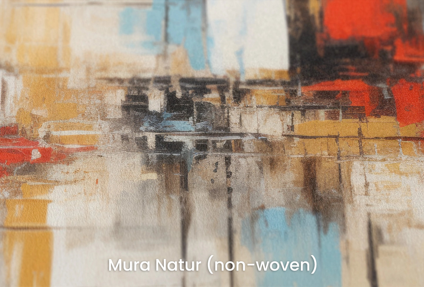 Zbliżenie na artystyczną fototapetę o nazwie Urban Canvas #3 na podłożu Mura Natur (non-woven) - naturalne i ekologiczne podłoże.