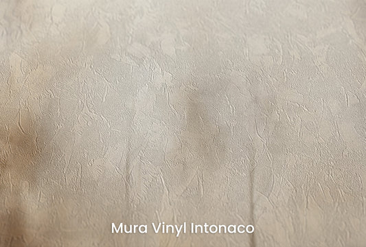 Zbliżenie na artystyczną fototapetę o nazwie SEPIA SILENCE FOREST MURAL na podłożu Mura Vinyl Intonaco - struktura tartego tynku.