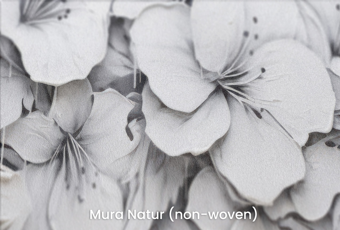 Zbliżenie na artystyczną fototapetę o nazwie CASCADE OF WHITES na podłożu Mura Natur (non-woven) - naturalne i ekologiczne podłoże.