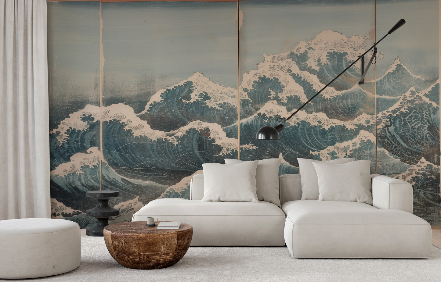 Fototapeta o nazwie Snowy Peak Waves użyta w aranzacji wnętrza.