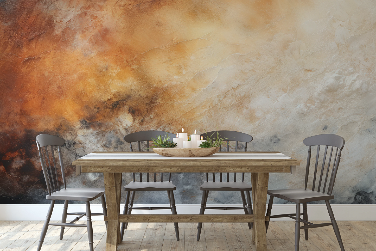 Fototapeta malowana o nazwie Venusian Haze pokazana w aranżacji wnętrza.