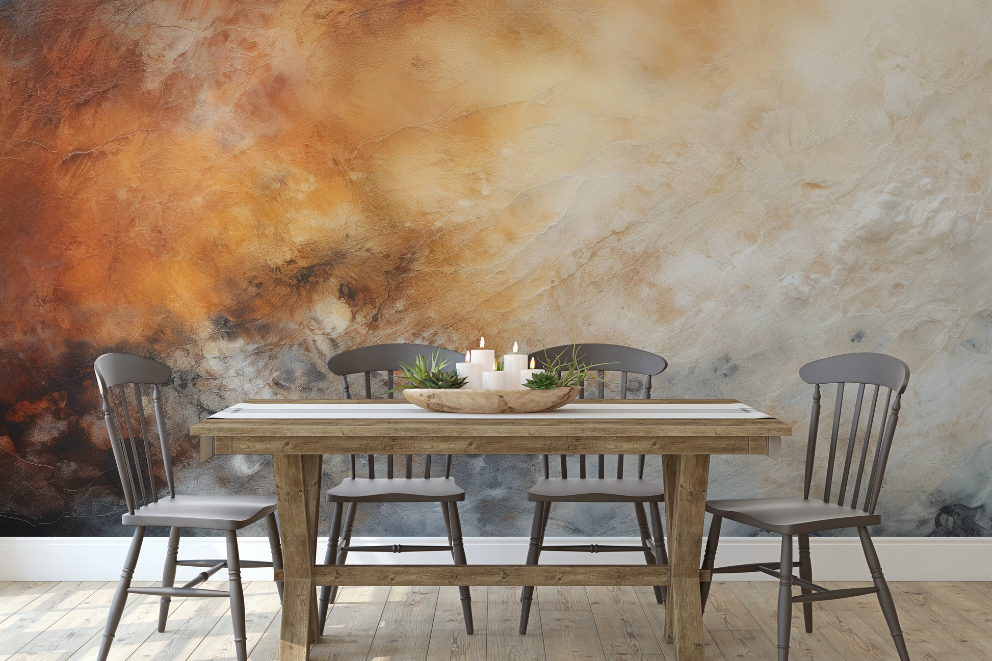 Fototapeta malowana o nazwie Venusian Haze pokazana w aranżacji wnętrza.