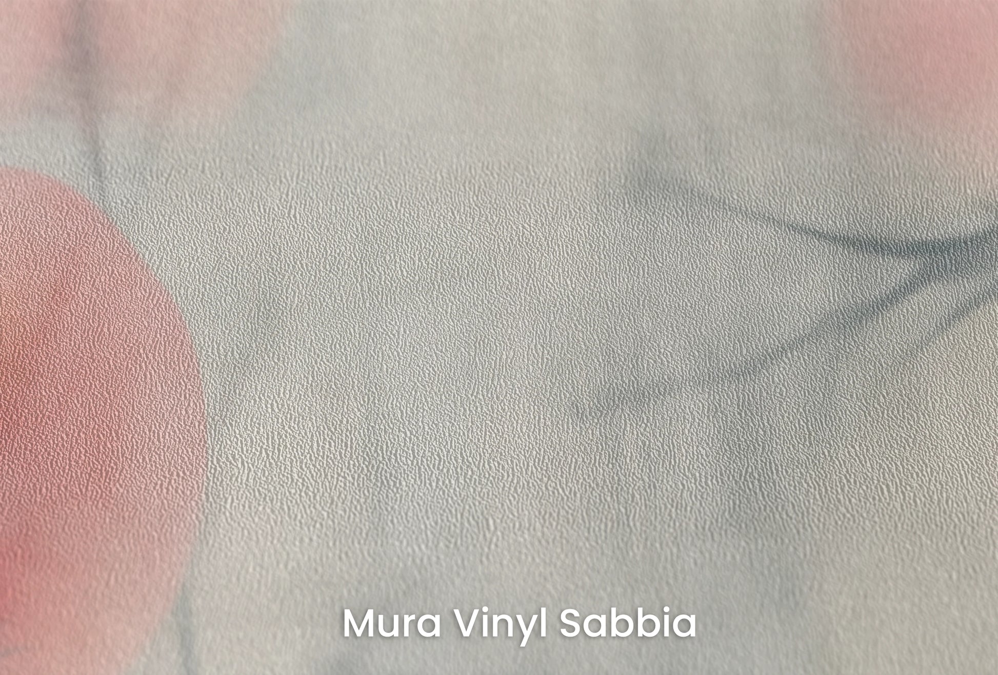 Zbliżenie na artystyczną fototapetę o nazwie Misty Flora Softness na podłożu Mura Vinyl Sabbia struktura grubego ziarna piasku.