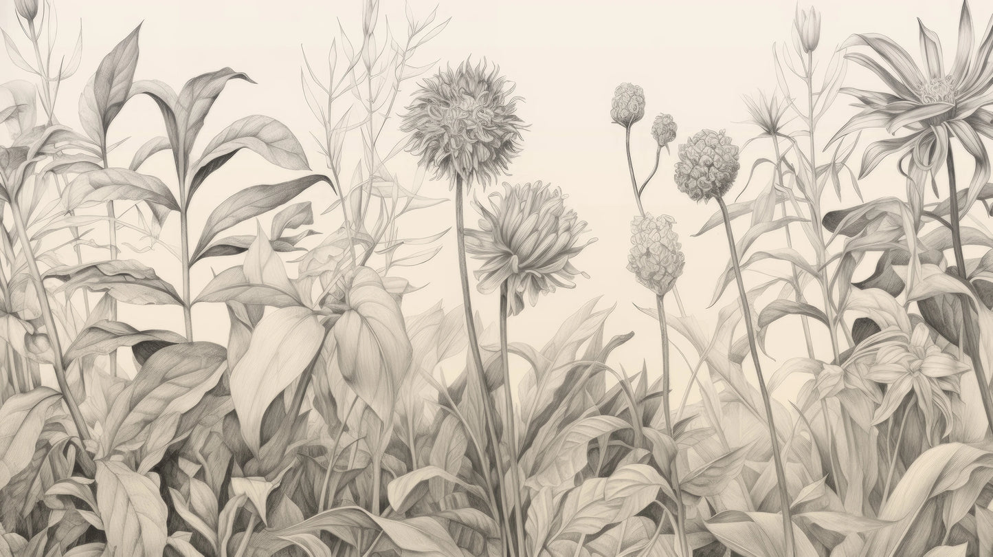 Prezentacja całego wzoru fototapety o nazwie Delicate Flora