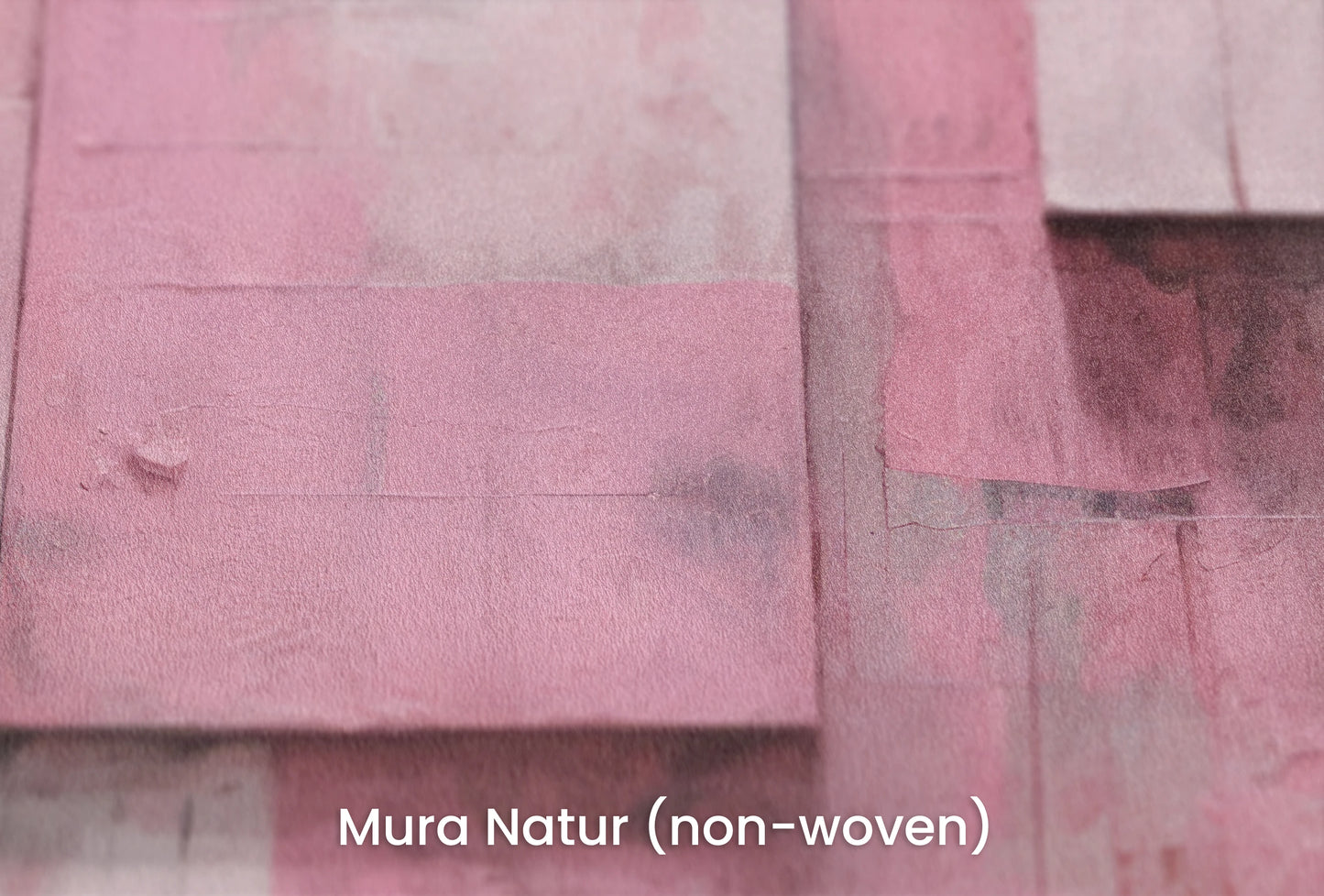 Zbliżenie na artystyczną fototapetę o nazwie Pink Bricks na podłożu Mura Natur (non-woven) - naturalne i ekologiczne podłoże.