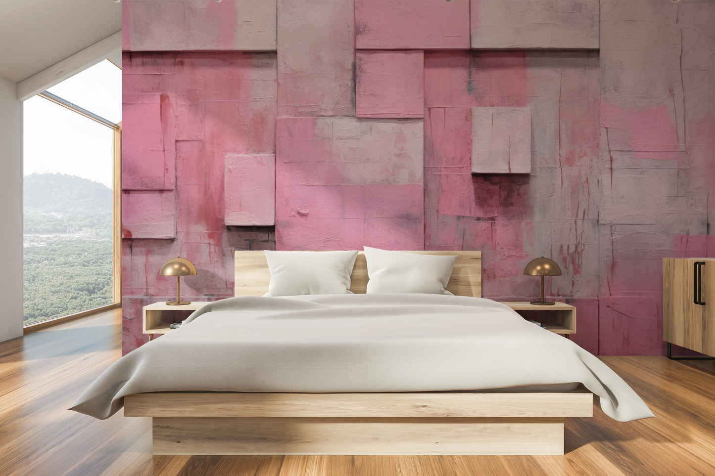 Fototapeta o nazwie Pink Bricks użyta w aranzacji wnętrza.