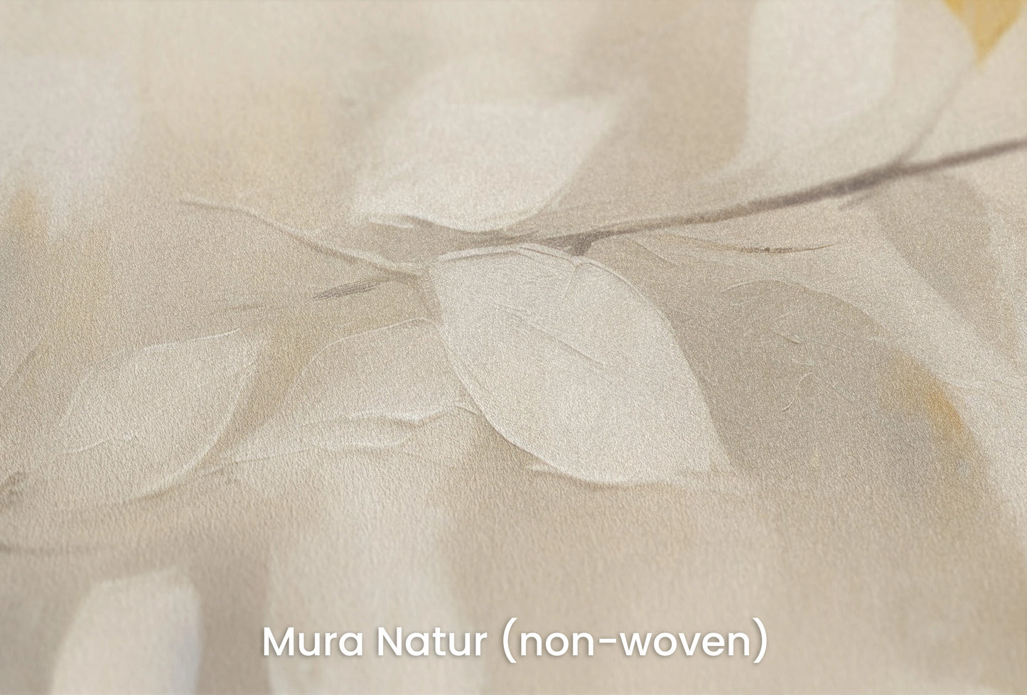Zbliżenie na artystyczną fototapetę o nazwie Golden Whisper na podłożu Mura Natur (non-woven) - naturalne i ekologiczne podłoże.